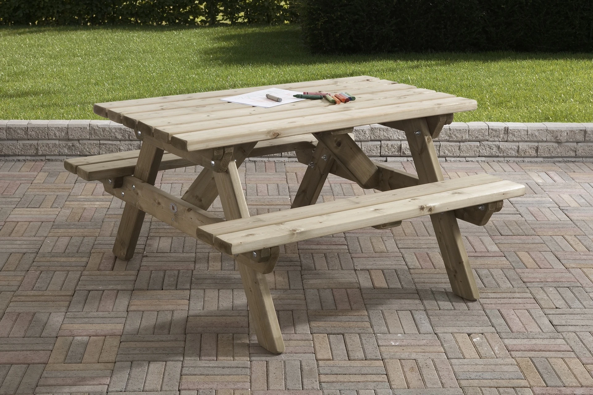 Talen Kinderpicknicktafel Remi 120 x 115 cm - Afbeelding 2